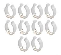 10pcs Spring Terry Clips Steel Open Tool Holder Stainless Steel Spring Clips 10pcs for Pipe Clamp Tool Clips 10pcs for Garage Storage Open Type Spring Clips 10pcs Steel Broom Holder Rubber Lined(25mm)