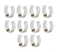 10pcs Spring Terry Clips Steel Open Tool Holder Stainless Steel Spring Clips 10pcs for Pipe Clamp Tool Clips 10pcs for Garage Storage Open Type Spring Clips 10pcs Steel Broom Holder Rubber Lined(20mm)