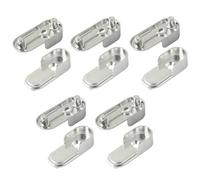 10pcs Support Tringle Penderie en Alliage de Zinc, Barre de Penderie | Alliage de zinc robuste, finition chromée, fixation murale stable, installation facile, support barre rideau