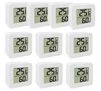 10pcs Thermomètre et Hygromètre Numérique LCD, Thermomètre Hygromètre Intérieur Digital à Haute Précision,Température et Humidimètre