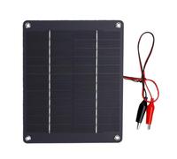 10W Petit Panneau Solaire Monocristallin Chargeur Portable | Pinces pour Câbles de Caméra de sécurité, Lampe LED et Lampe de Jardin, Corps stratifié en Aluminium, Source D'énergie