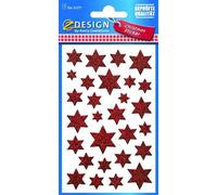 10x AVERY Zweckform 52277 ZDesign autocollants de Noël Glamour rouge(P)