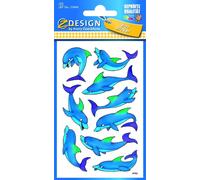 10x Avery Zweckform® 53444 Z-Design autocollants enfants dauphins 2 feuilles/18 autocollants