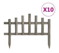vidaXL Bordure de jardin Bois de sapin 10 pièces 4,4 m
