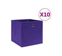 vidaXL Boîtes de rangement 10 pcs - Violet