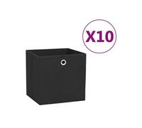 VidaXL - Boîtes de rangement 28x28x28 cm - Noir