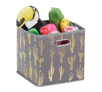 10x Boîtes pliables carrées, rangement, d’étagère, grise, pour ordre, en tissu