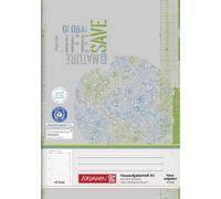 10X BRUNNEN 104685401 Aufgabenheft A5 48Bl Recycling