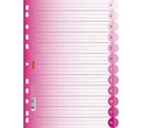 10X BRUNNEN 106659526 Répertoire à anneaux Colour Code, A4, 12 feuilles, rose