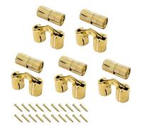 10x Charnières en laiton pour armoire - Invisibles - Pour meubles - Angle d'ouverture dissimulé de 180 degrés avec 20 vis (8 mm)