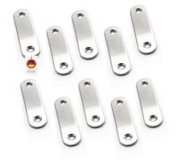 10x connecteurs plats en acier inoxydable connecteur en bois idéal pour l'intérieur et l'extérieur - Plaque perforée en 6 tailles différentes 40-160mm (60mm)