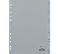 10x DURABLE 6508-10 Intercalaires en plastique A-Z A4 24 pièces gris