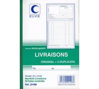 10x ELVE 2108 Manifold "Livraisons", + 2 duplicata, tripli