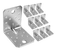 10x Equerre d'assemblage renforcée (70 x 70 x 55 x 1.8) Equerre de Fixation Angle Droit Support en forme de L, Équerre Angle 90 D