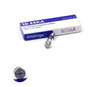 10x Fusible moyen temporisé (M) en verre 160mA / 250VAC 5x20mm