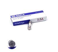 10x Fusible moyen temporisé (M) en verre 2.5A / 250VAC 5x20mm