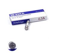 10x Fusible moyen temporisé (M) en verre 6.3A / 250VAC 5x20mm