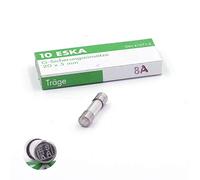 10x Fusible temporisé (T) en verre 8A / 250VAC 5x20mm