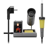 10x Goobay 51091 Station de soudage analogique AP2, 48 W, gris, gris-jaune - convient aux travaux de précision dans le domaine des loisirs et du bricolage