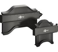 10x Goobay 61668 gabarit de contour, set de 2, noir - Gabarits de contour avec levier de blocage pour fixer le contour