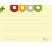 10x HAN 9813 fiches DIN A7 paysage 120 g/m² pour CROCO A7 jaune