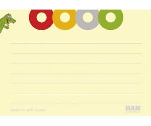10x HAN 9813 fiches DIN A7 paysage 120 g/m² pour CROCO A7 jaune