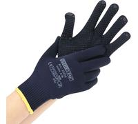 10x Hygostar 33275 Feinstrickhandschuhe Pearl dunkelblau Gr. 8/M Nylon/Baumwolle einseitig schwarze PVC-Noppen