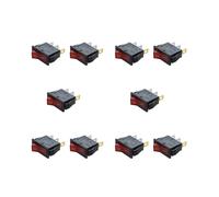 10X Interrupteur A Bascule OFF Lumineux Bipolaire 28X10mm 250V 15A ROUGE 3 Bornes