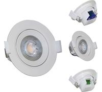 10x LED Spot encastrable orientable incl. 5W LED blanc froid 380lm 230V transfo encastré Spot spot plafonnier rond blanc