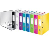 10x Leitz 1005-10-99 Classeurs WOW A4 - 80 mm, assortis (rose, bleu, bleu glacier, vert, orange, violet)