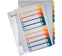 10x Leitz 1293-00-00 Répertoire à numéros PP vierge imprimable A4 extra large 10 feuilles couleur
