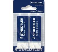 10x Mars 52650 BK2D Mars plastic Radierer BK