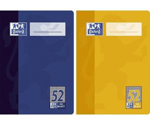 10x Oxford 100050397 Livret octavo LIN52 A6 32 feuilles 90 g/m² quadrillé
