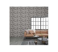 vidaXL Panneaux muraux 3D 10 pcs. Gris foncé aspect brique EPS
