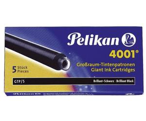 10x Pelikan® 310615 Cartouche d'encre 4001® GTP/5 noir brillant 5 cartouches