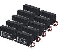 10x Q-Batteries 12LS-0.8 12V 0,8Ah AGM Batterie plomb-vlies Maison & Domicile