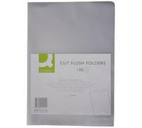 10x Q-Connect® KF11114 Pochettes transparentes - A4, 90 mym, grainées, transparent, 100 pièces