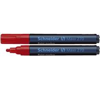 10x Schneider 127002 Marqueur peinture Maxx 270 - pointe ogive, 1-3 mm, rouge