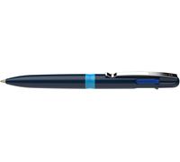 10x Schneider 138003 Stylo à bille 4 couleurs Take 4 - indélébile, M, bleu