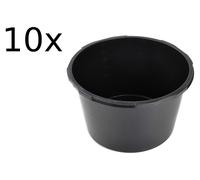 10x Seau à mortier 65 L rond Seau de chantier Seau à ciment Bac à mortier Seau de chantier