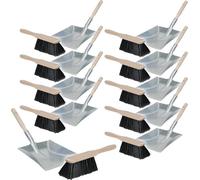 10x set balai et pelle, balai à main L 280 mm, pelle Lxl 430x250 mm