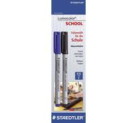 10x Staedtler® 316 ASBK2D Stylo fin Lumocolor® Stylo universel non-permanent - F, 2 pièces