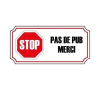 10x stop pas de pub publicité boite aux lettres sticker autocollant logo 3 annonces