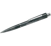 10x Stylo à bille rétractable OPTIMA, noir-transparent, M, noir, indélébile