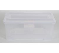 10x TEX Box 10L 38x28x14cm Transparent Couvercle Rangement Coffre à Jouets Clair