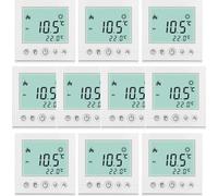 10x thermostat numérique encastré chauffage au sol thermostat d'ambiance thermostat de chauffage blanc