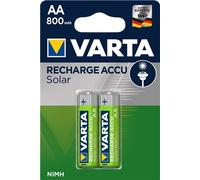 10X Varta 43361 Solar Rechargeable AA (Mignon)/HR6 (56736) - 800 mAh - Batterie Nickel Metal Hydride (NiMH), 1.2 V