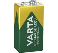 10X Varta 44036 Ready to Use 9V Block/6HR61 (56722) - 200 mAh - LSD-NiMH Akku (Ready-to-Use), 9 V