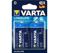 10X Varta 46825 Longlife Power LR20/D (Mono) (4920), 2 pcs. pcs. Blister - Pile alcaline au manganèse (alcaline), 1,5 V