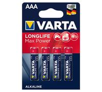 10X Varta 46837 Longlife Max Power LR03/AAA (Micro) (4703) - Pile alcaline au manganèse (alcaline), 1,5 V